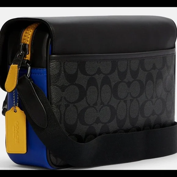 Coach Track Crossbody In Colorblock Signature Canvas - Picture 5 of 9